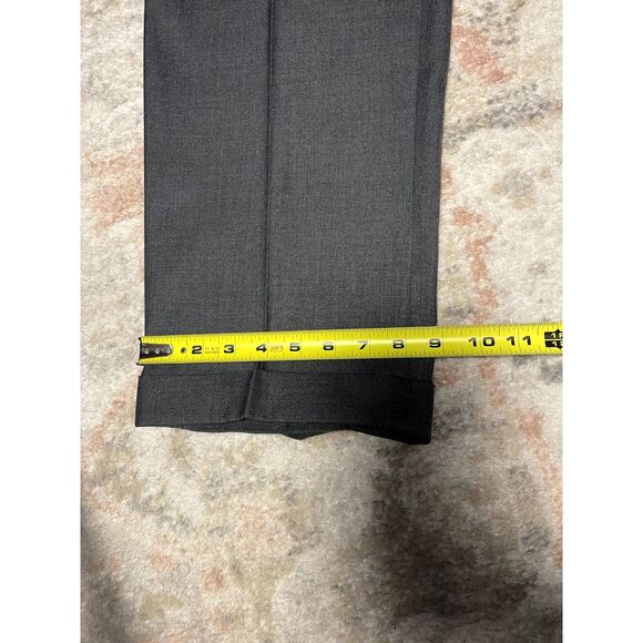 Stafford Essentials Classic Fit Slacks 34x30 | Gray | Button Pocket | Cuffed Hem - Picture 10 of 11